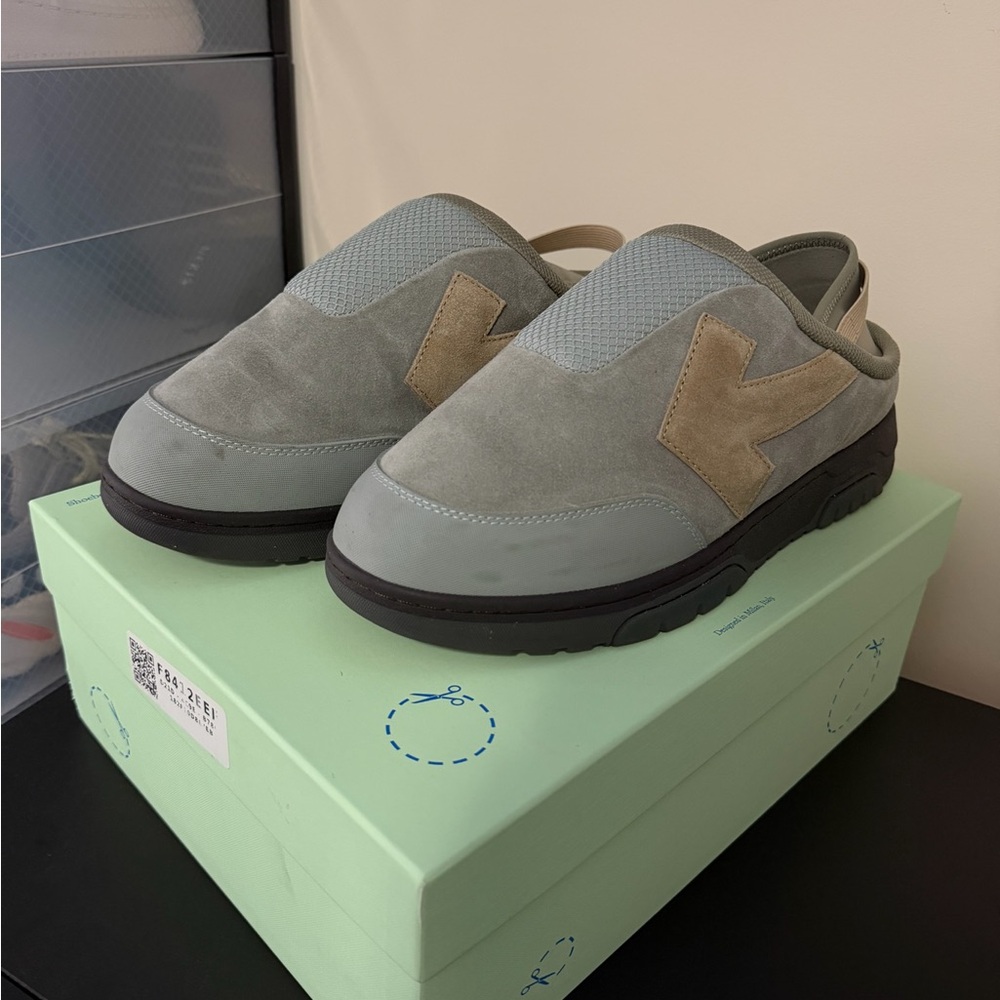 Off white Out of office mule Grey and Beige